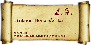 Linkner Honoráta névjegykártya